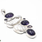 Pandantiv unicat din argint cu perle Baroc si ametist - stil Art Deco - P239Y16D