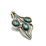 Pandantiv unicat din argint cu topaz albastru - stil vintage - P155Y100