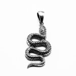 Pandantiv unisex din argint patinat - Sarpe - P150A69G