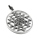 Pandantiv unisex din argint simplu - Simboluri esoterice - Pandantive argint vintage - P137Y-4