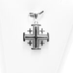 Pandantiv cruciulita argint - Crucea Ierusalimului - P150A28G