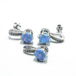 Set casual din argint cu opal de foc - Aura - F155F11E