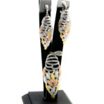 Set statement din argint cu pietre zirconiu si argint aurit - Diana - S230A-12X