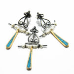 Set unicat handmade din argint cu turcoaz - stil oriental - S135F34F-2