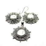 Set unicat vintage din argint cu perle Baroque - Blanca - SKP212YG