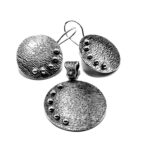 Set vintage din argint fara pietre - stil Art Deco - Raisa - S135EGKP