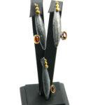 Set vintage handmade din argint cu granat - Unicat - S125A-7Z