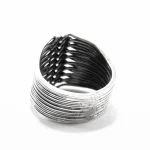 Inel statement din argint împletit- model Puzzle Ring - i105A-20 - imagine 4
