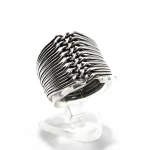 Inel statement din argint împletit- model Puzzle Ring - i105A-20 - imagine 3