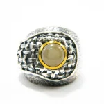 Inel din argint cu agat, stil vintage, Unicat - i135F38E - imagine 4