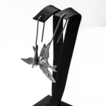 Cercei handmade din argint - Randunele - Unicat - K225F87H - imagine 4