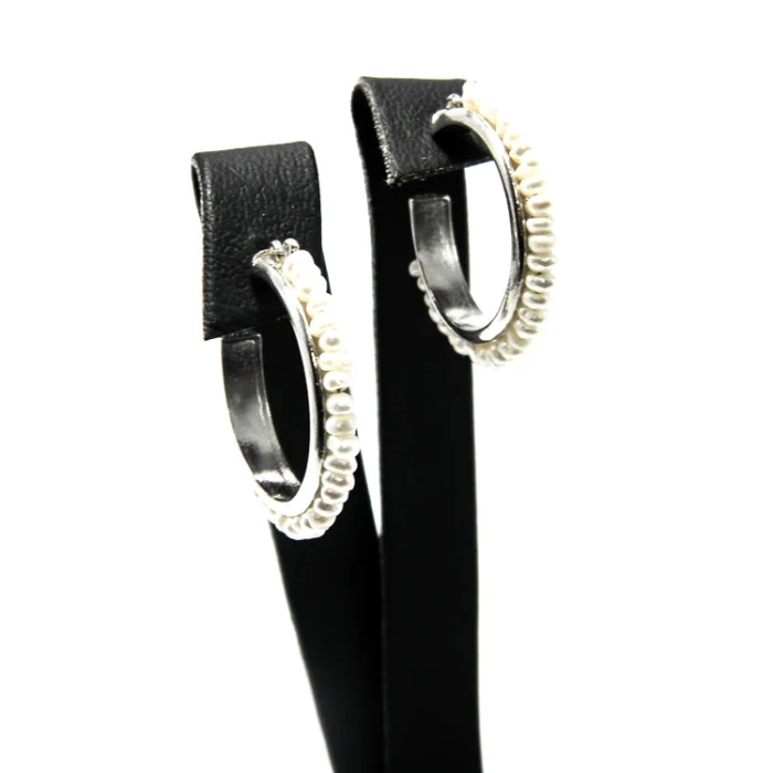 Cercei handmade din argint cu perle de cultura