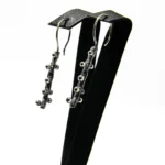 Cercei handmade din argint antichizat - Muguri - K225F92H - imagine 4