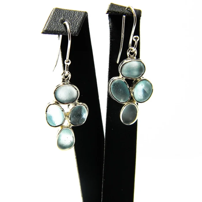 Cercei din argint cu acvamarin natural - K308Y21H - imagine 2