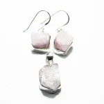 Set unicat din argint cu kunzit natural - S248Y11H - imagine 3