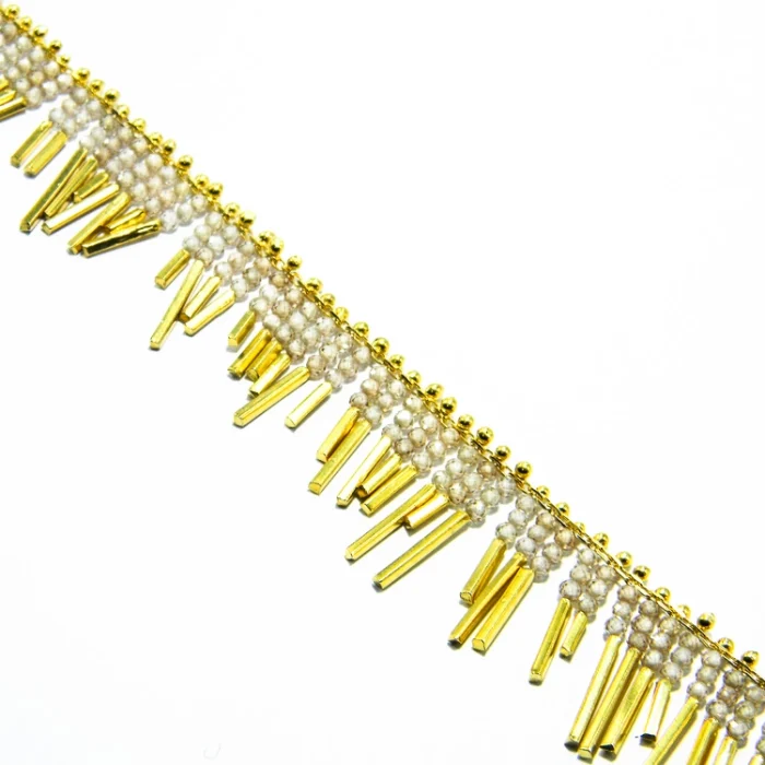 Set unicat din argint aurit cu cuart alb- colier ckoker si cercei asortati - imagine 5