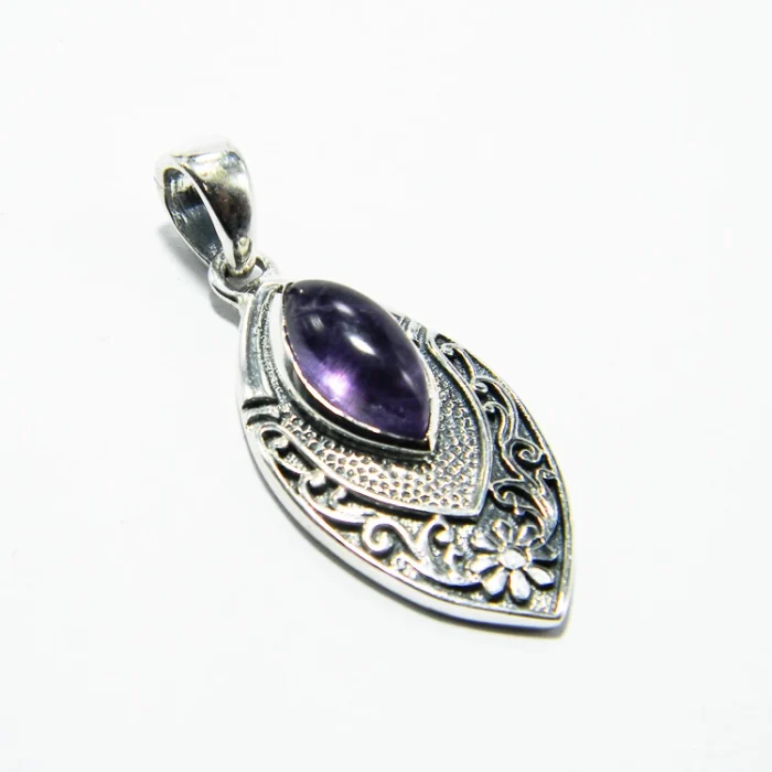 Set din argint cu ametist - stil vintage Art Nouveau - S248Y15H-1 - imagine 7