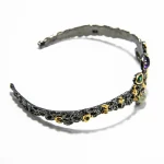 Bratara handmade unicat din argint antichizat si pietre colorate