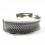 Bratara stil catusa din argint simplu - model unisex