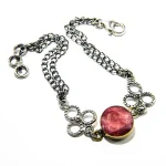 Bijuterii argint cu rubin - Bratara argint cu rubin de sinteza