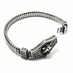 Bratara unicat din argint cu motiv Cap de pup