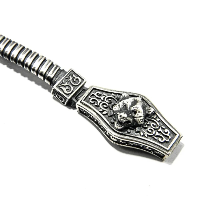 Bratara unisex motiv Cap de lup - argint 925 patinat