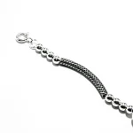 Bratara cu bile din argint fara pietre - stil fashion - B212Y16H - imagine 5