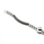 Bratara cu bile din argint fara pietre - stil fashion - B212Y16H - imagine 4
