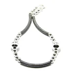 Bratara cu bile din argint fara pietre - stil fashion - B212Y16H - imagine 3