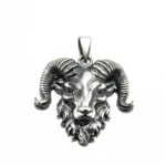 Pandantiv statement din argint cu simboluri - Aries