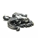 Pandantiv statement din argint cu cap de berbec - Aries - P220E49H - imagine 4