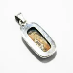 Pandantiv din argint cu Oyster Turquoise - stil Art Deco - P236Y33H - imagine 5