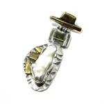 Pandantiv unicat din argint cu perla Baroc - stil Art Deco - P248Y12H - imagine 3