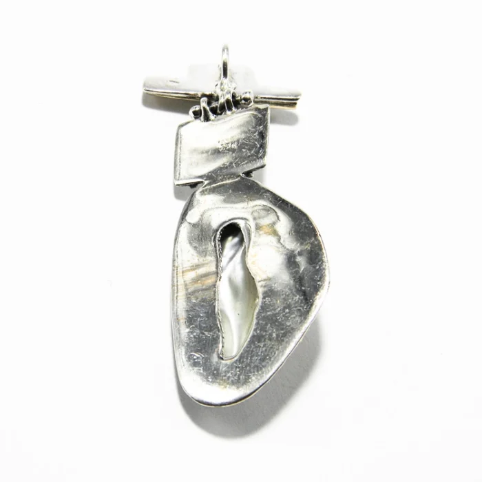 Pandantiv unicat din argint cu perla Baroc - stil Art Deco - P248Y12H - imagine 5