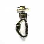 Pandantiv unicat din argint cu perla Baroc - stil Art Deco - P248Y12H - imagine 4