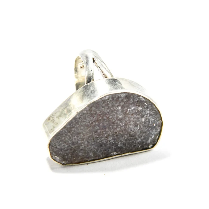 Inel statement din argint cu Cuarț Druzy natural - i248Y12H - imagine 5