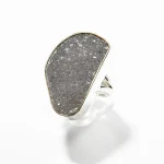 Inel statement din argint cu Cuarț Druzy natural - i248Y12H - imagine 4