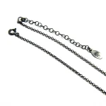 Colier lung din argint antichizat cu perlă, Unicat - CL225F23H - imagine 6