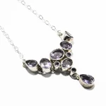 Colier din argint cu ametist fațetat - Rain of Amethysts - CL250Y14H - imagine 2