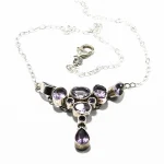 Colier din argint cu ametist fațetat - Rain of Amethysts - CL250Y14H - imagine 3