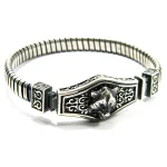 Bratara din argint mpdet Cap de lup, unicat