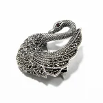 Brosa argint cu marcasite - model Lebada