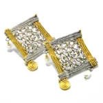 Cercei mari din argint și argint aurit