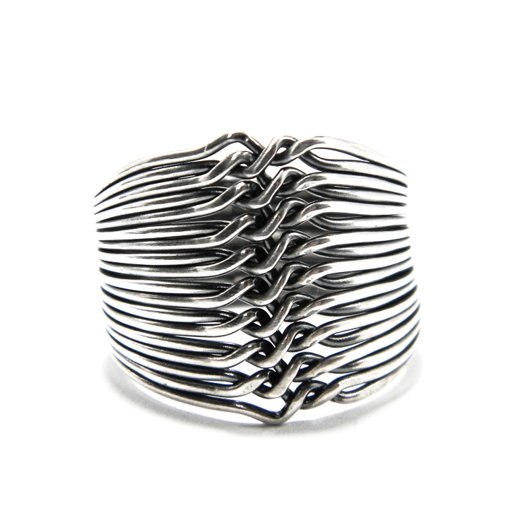 Inel din argint fără pietre - model Puzzle Ring