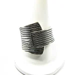 Inel statemet din argint patinat, reglabil