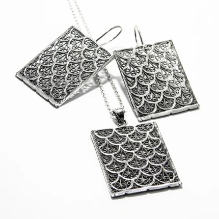 Set argint statement model Art Deco