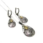 Set din argint fara pietre stil vintage