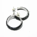 Cercei handmade din argint cu hematite - Unicat - K190E42F - imagine 3