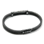 Bratara unicat din argint patinat - stil vintage Art Nouveau - B280Y62H - imagine 5