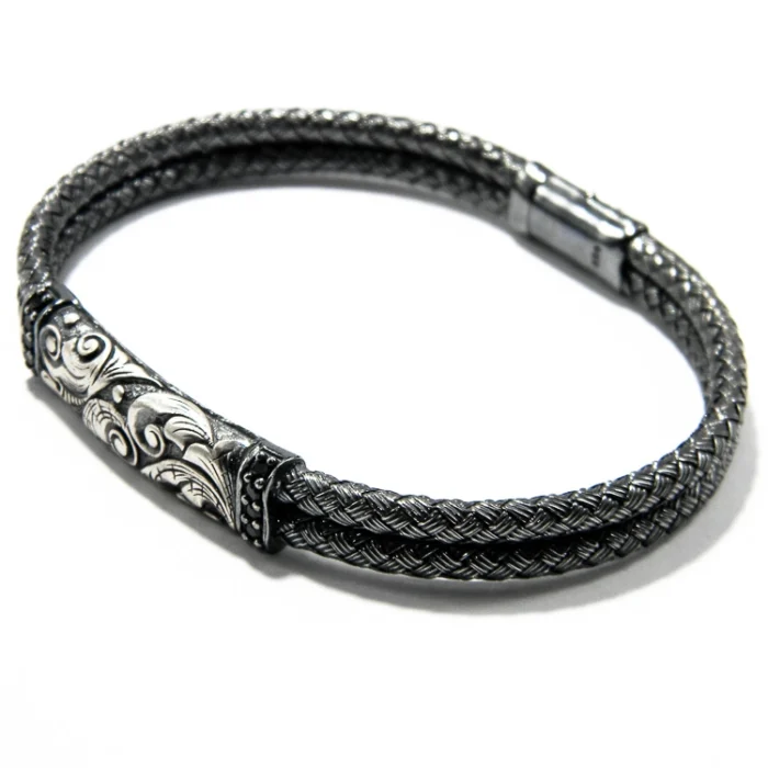 Bratara din argint fara pietre - stil vintage - unisex